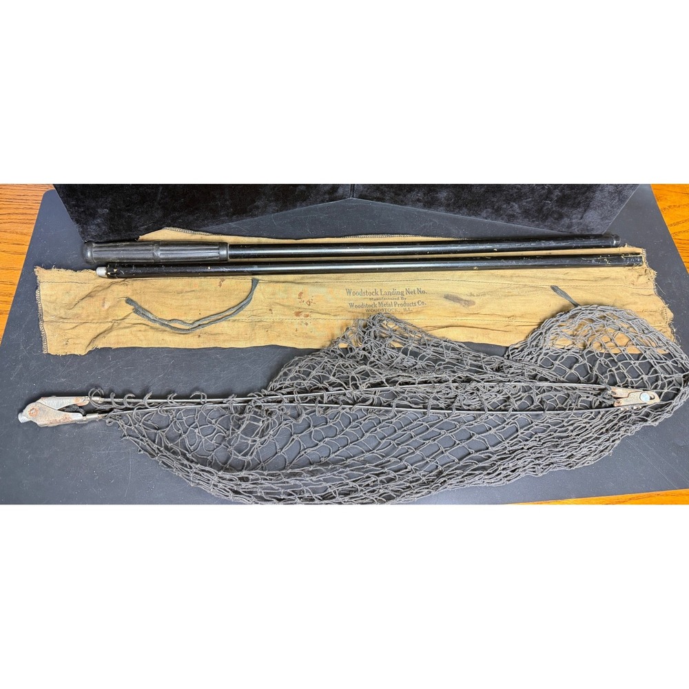 Vintage Woodstock Landing Net No. Collapsible Fishing Net-Woodstock Metal Co.